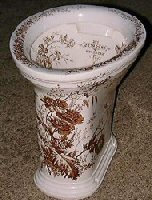 decorated toilet bowl