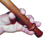 Hand playing pipe